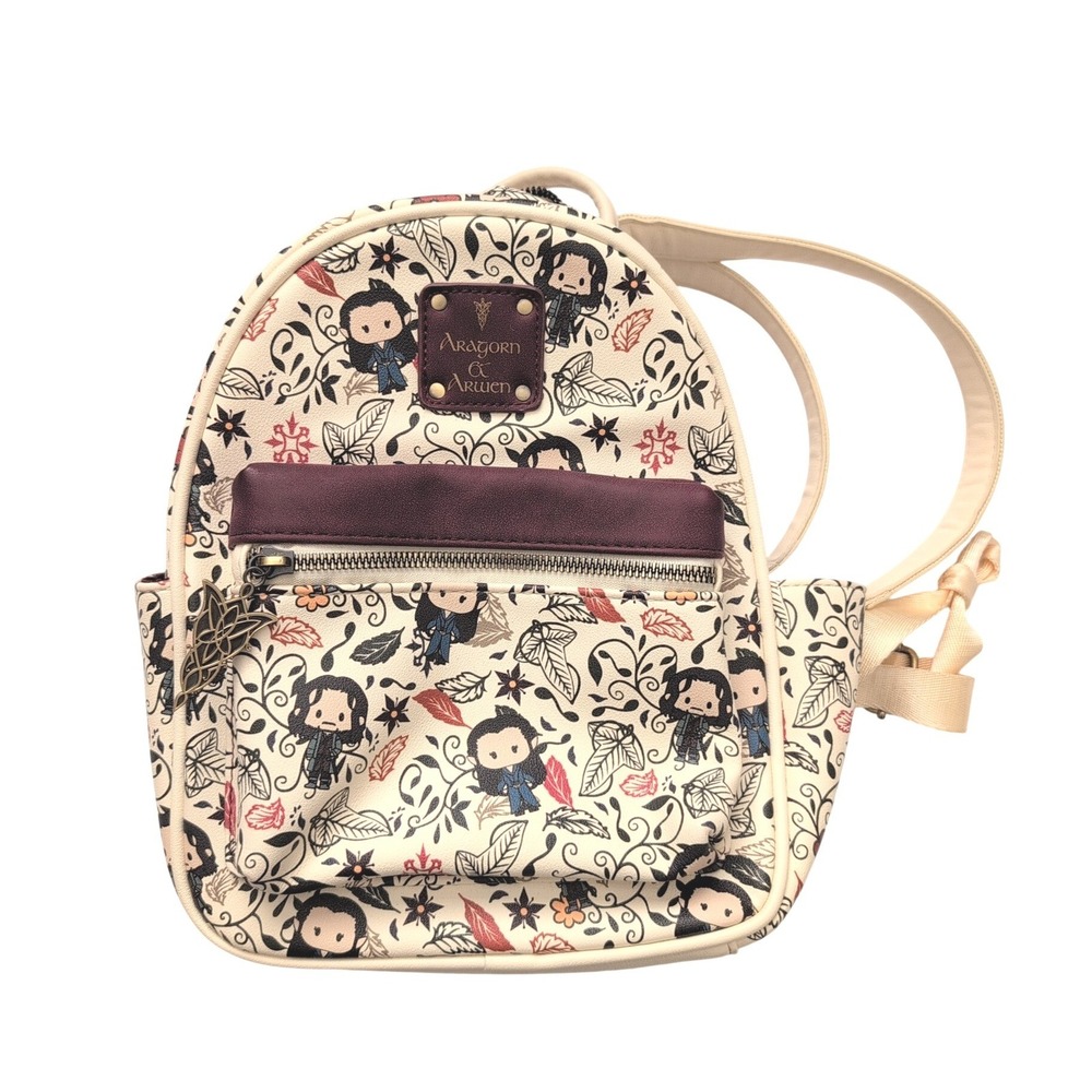 BIOWORLD Lord of‎ the Rings Aragorn & Arwen Chibi Mini Backpack Purse NWOT